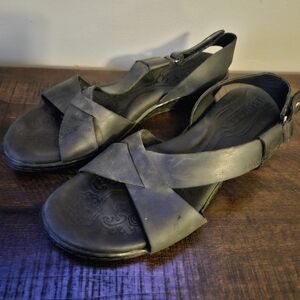Born Leather Black Women's Sandals